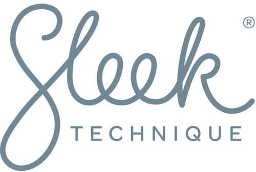Logo with the word Sleek in large, cursive letters and TECHNIQUE in smaller, uppercase, sans-serif letters underneath; both are in a soft blue color.