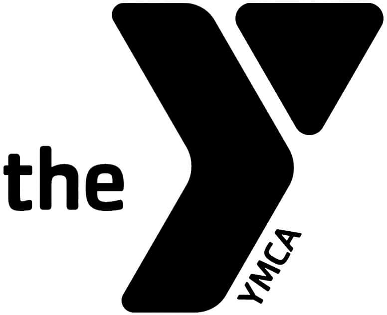 Black and white YMCA logo with a large, stylized “Y” and the word “the” on the left. YMCA is written along the bottom right edge of the Y.